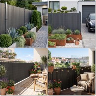 PVC balkono uždanga 100x300 cm „BARU“, antracito spalvos - PirkPatogiai.lt