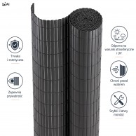 PVC balkono uždanga 160x500 cm „BARU“, antracito spalvos - PirkPatogiai.lt