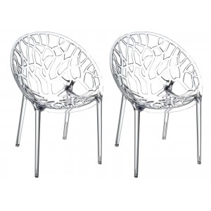 2 vnt. rinkinys CRYSTAL sukraunamos kėdės