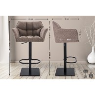 Baras kėdė Damaso Audinys terra ruda, juoda