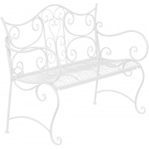 geležinis sodo suolas TARA, 113 x 47 cm, baltas