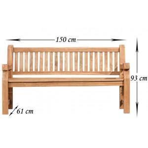 Tiko suolas Jackson 150 cm