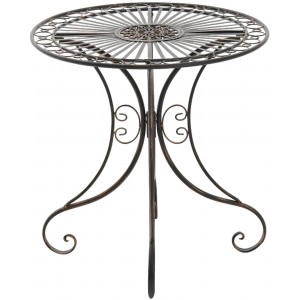 geležinis stalas HARI, skersmuo Ø 70 cm bronzos spalvos
