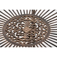 Stalas SHEELA, nostalgiškas dizainas, geležis, apvalus, Ø 76 cm, bronzos spalvos - PirkPatogiai.lt