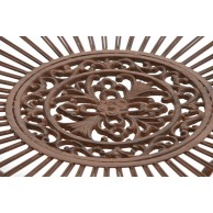 Stalas SHEELA, nostalgiškas dizainas, geležinis, apvalus, Ø 76 cm, antikinis rudos spalvos - PirkPatogiai.lt