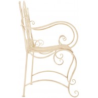 geležinis sodo suolas TARA, 113 x 47 cm, antikinis kreminis - PirkPatogiai.lt