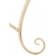 geležinis sodo suolas TARA, 113 x 47 cm, antikinis kreminis - PirkPatogiai.lt