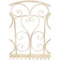 geležinis sodo suolas TARA, 113 x 47 cm, antikinis kreminis - PirkPatogiai.lt