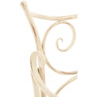 geležinis sodo suolas TARA, 113 x 47 cm, antikinis kreminis - PirkPatogiai.lt