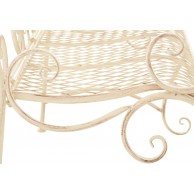 geležinis sodo suolas TARA, 113 x 47 cm, antikinis kreminis - PirkPatogiai.lt