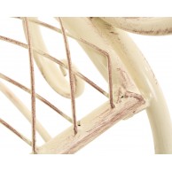 geležinis sodo suolas TARA, 113 x 47 cm, antikinis kreminis - PirkPatogiai.lt