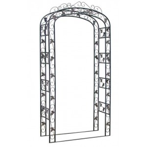 papuoštas rožių arkos