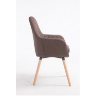 Kėdė Florian Fabric ruda, natūrali - PirkPatogiai.lt
