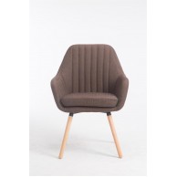 Kėdė Florian Fabric ruda, natūrali - PirkPatogiai.lt