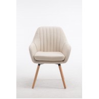 Kėdė Florian Fabric kreminė, natūrali - PirkPatogiai.lt