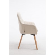 Kėdė Florian Fabric kreminė, natūrali - PirkPatogiai.lt