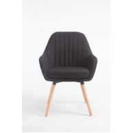 Kėdė Florian Audinys juodas, natūralus - PirkPatogiai.lt