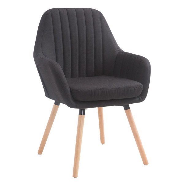 Kėdė Florian Audinys juodas, natūralus - PirkPatogiai.lt