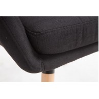 Kėdė Florian Audinys juodas, natūralus - PirkPatogiai.lt