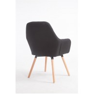 Kėdė Florian Audinys juodas, natūralus - PirkPatogiai.lt