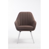 Kėdė Florian Fabric ruda, balta - PirkPatogiai.lt