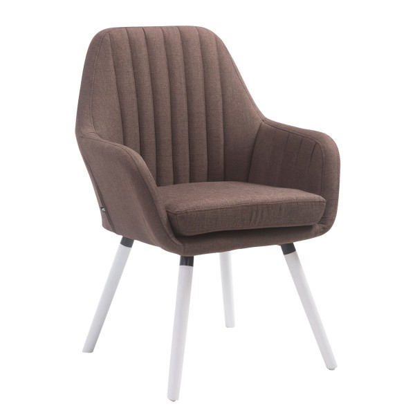 Kėdė Florian Fabric ruda, balta - PirkPatogiai.lt