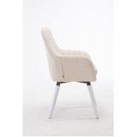 Kėdė Florian Fabric kreminė, balta - PirkPatogiai.lt