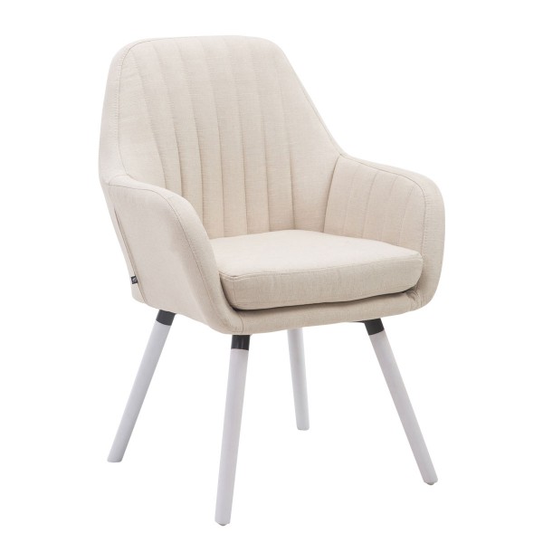 Kėdė Florian Fabric kreminė, balta - PirkPatogiai.lt