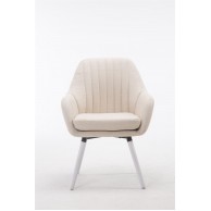 Kėdė Florian Fabric kreminė, balta - PirkPatogiai.lt