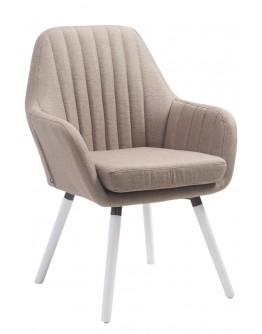 Kėdė Florian Fabric rusvos spalvos, balta