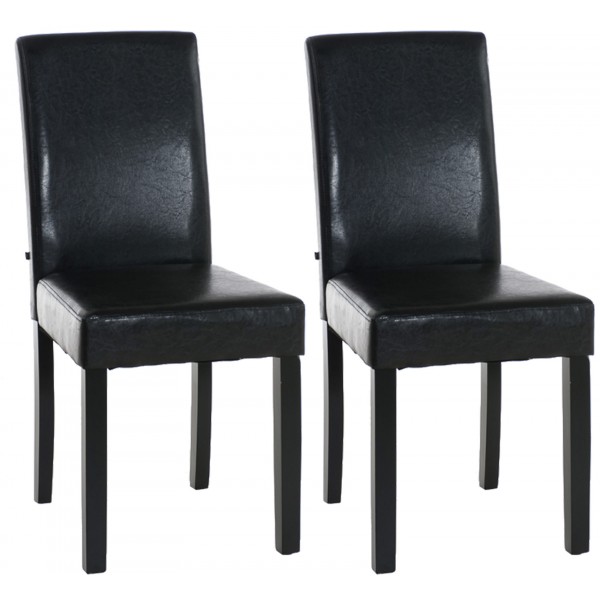 2 vnt. valgomojo kėdžių rinkinys „Ina“, juodos spalvos