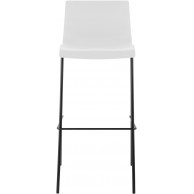 Hover baro kėdė, plastikinė, 4 kojų pagrindas, balta, juoda