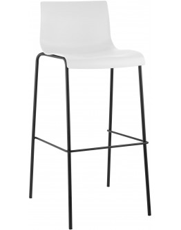 Hover baro kėdė, plastikinė, 4 kojų pagrindas, balta, juoda
