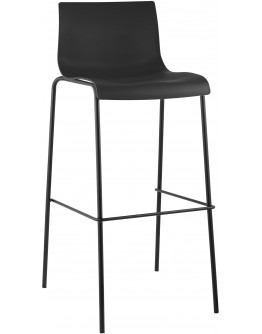 Hover baro kėdė, plastikinė, 4 kojos, juoda, juoda