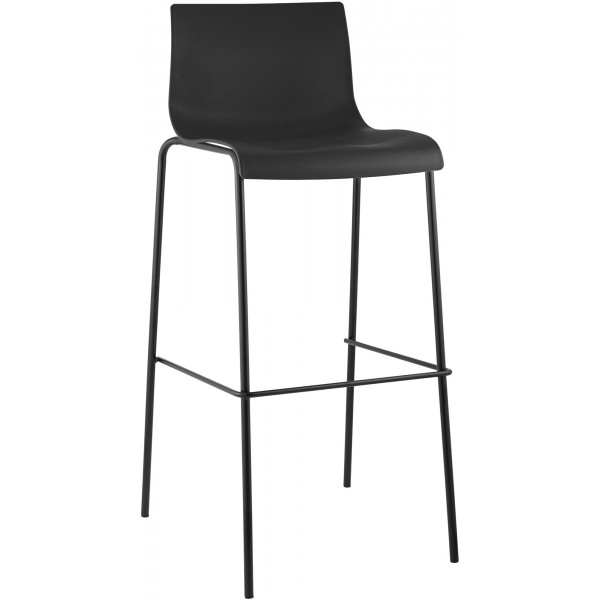 Hover baro kėdė, plastikinė, 4 kojos, juoda, juoda