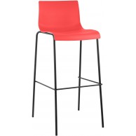 Hover baro kėdė, plastikinė, 4 kojos, raudona, juoda