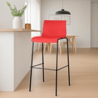 Hover baro kėdė, plastikinė, 4 kojos, raudona, juoda