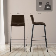 Baras kėdė Hoover audinys 4 kojų rėmas juodas