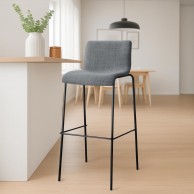 Baras kėdė Hoover audinys 4 kojų rėmas juodas