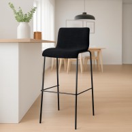 Baras kėdė Hoover audinys 4 kojų rėmas juodas