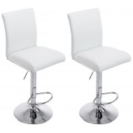 2 vnt. baro kėdžių rinkinys „Köln“ dirbtinė oda chromas