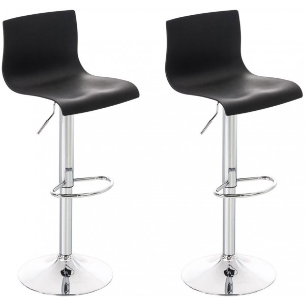 2 baro kėdžių rinkinys „Hover“ plastikinės juodos