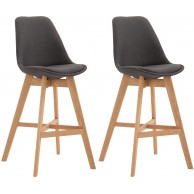 2 vnt. baro kėdžių rinkinys „Cannes“, audinys „natura“