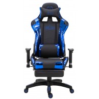 Racing biuro kėdė Turbo su blizgiu atlošu kojoms