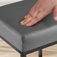2 vnt. baro kėdžių rinkinys „Montreal 85“ dirbtinė oda, juoda