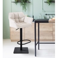 2 vnt. baro kėdžių rinkinys „Damaso“ audinys juodas