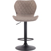 2 vnt. baro kėdžių rinkinys „Cork“ audinys, juodas
