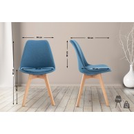 4 vnt. kėdžių rinkinys „Linares“ audinys