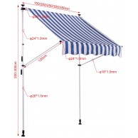 Spaustuvinė markizė Westerly 350x120 cm - PirkPatogiai.lt