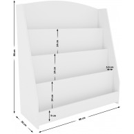 Knygų lentyna Melfa 80 cm - PirkPatogiai.lt